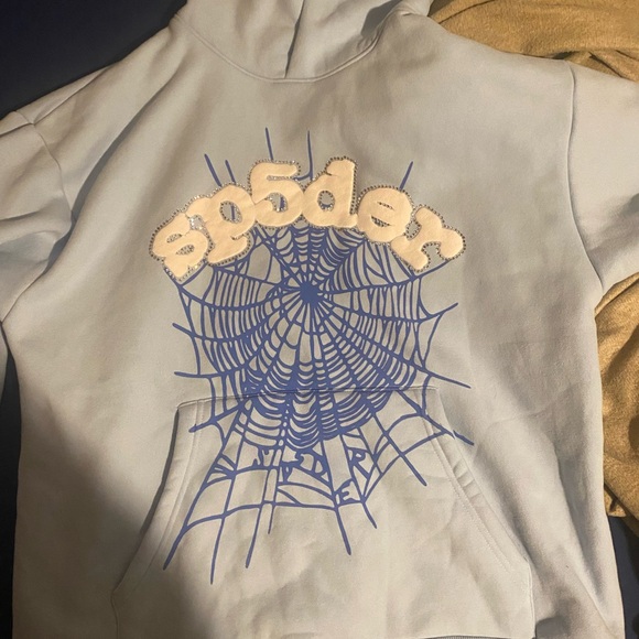 Sky blue Sp5der hoodie